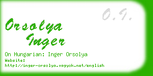 orsolya inger business card